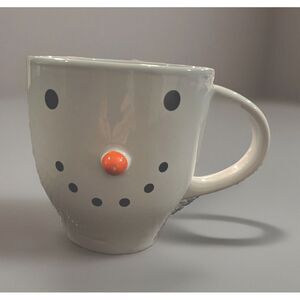 Vintage Royal Norfolk White Snowman Winter Holiday Large 3D Coffee Tea Mug 20 oz